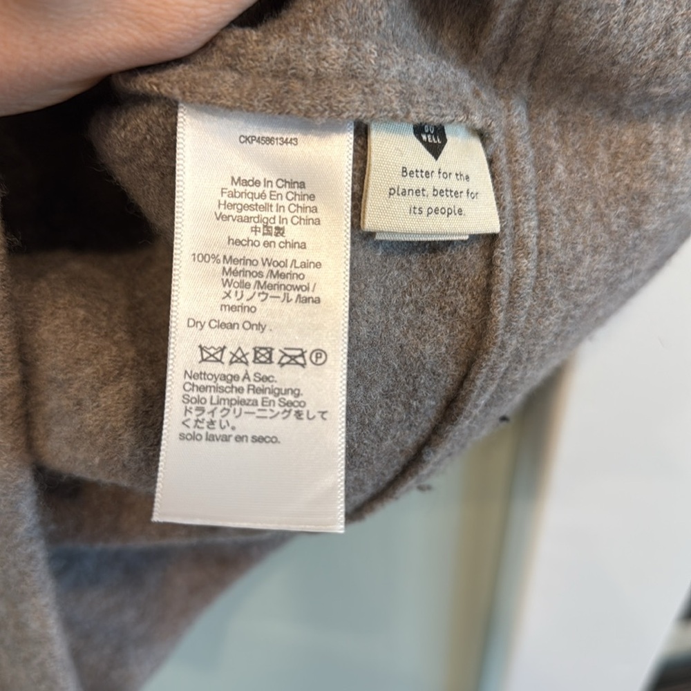 Madewell Boiled Wool Bridgman Sweater-Jacket - Brown - Womens size XS - Picture 6 of 8